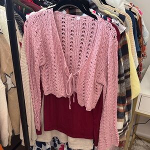 Pink Knit Women's Sweater